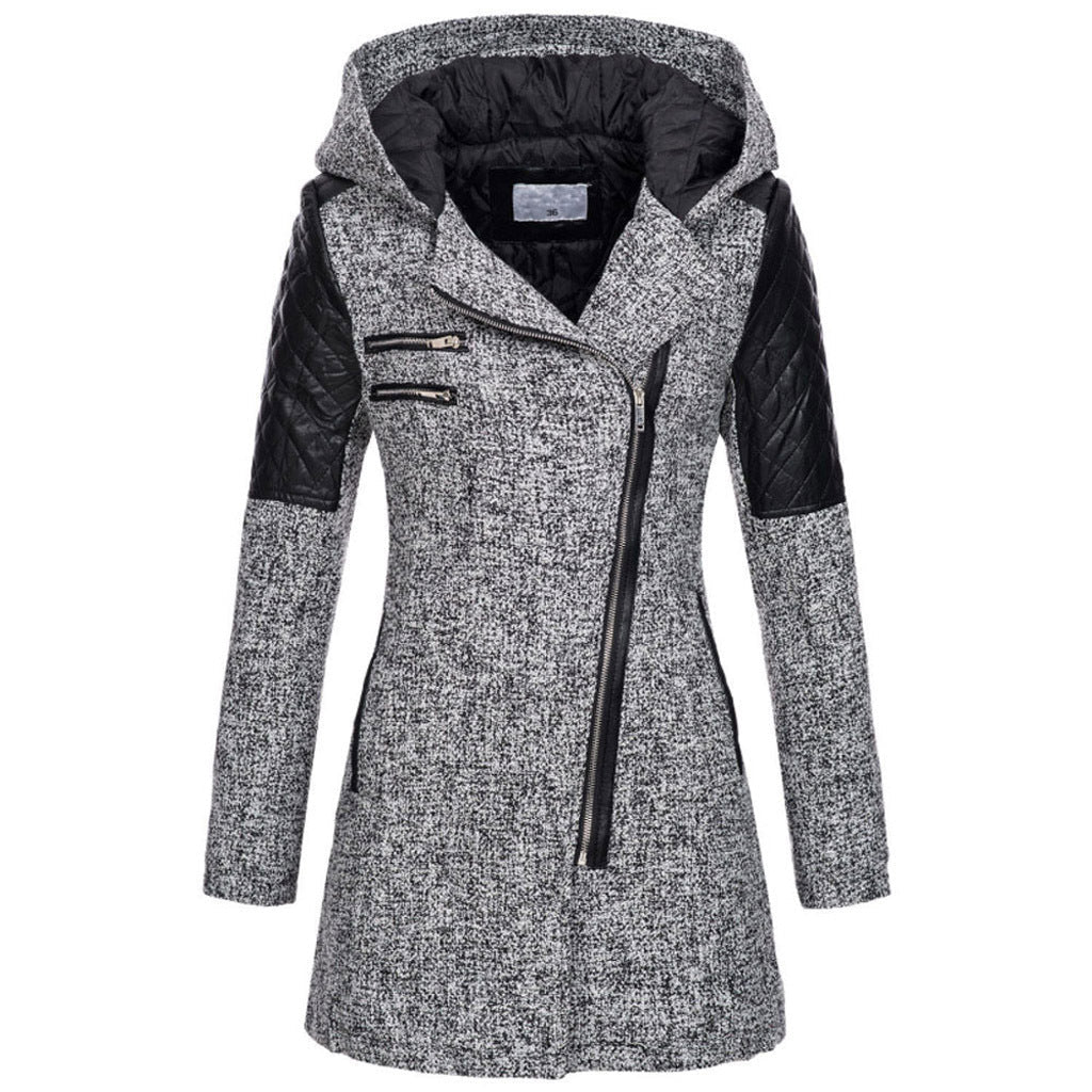 Senara fitted hooded quilted winter coat – image 5