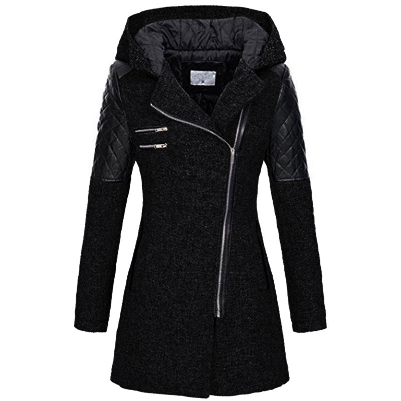 Senara fitted hooded quilted winter coat