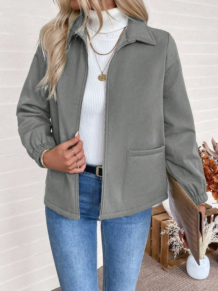 Britt fleece lined zip up jacket – image 10