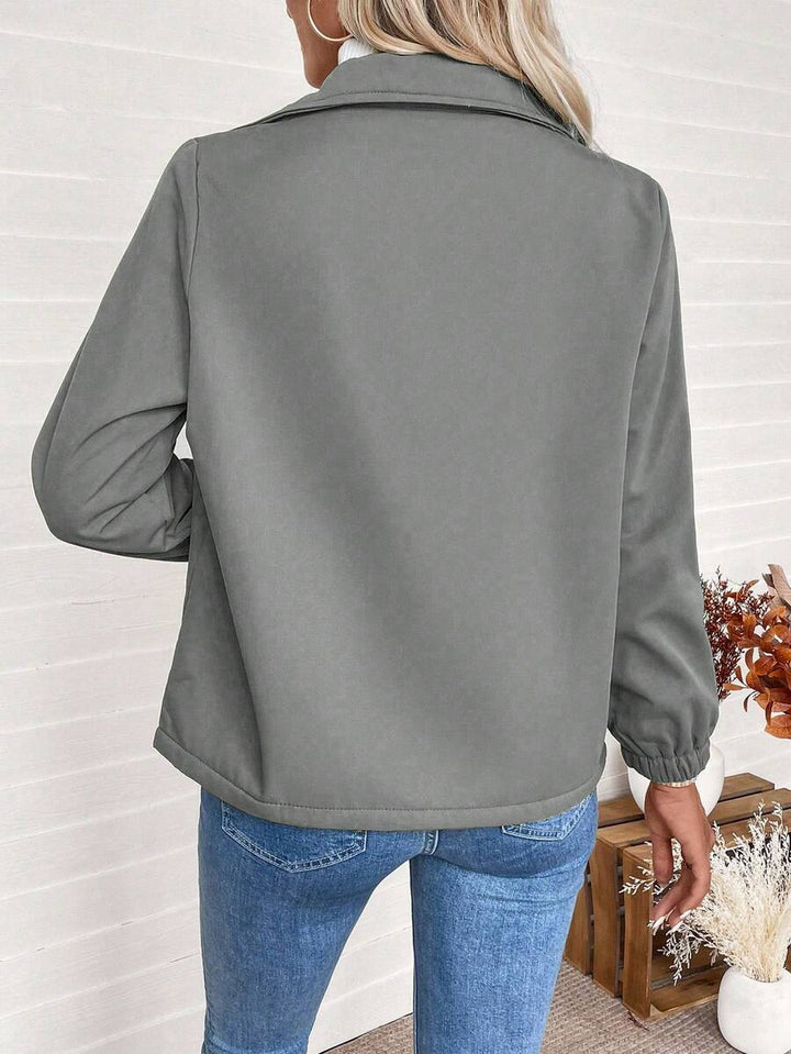 Britt | Elegant Fleece Lined Zip Up Jacket