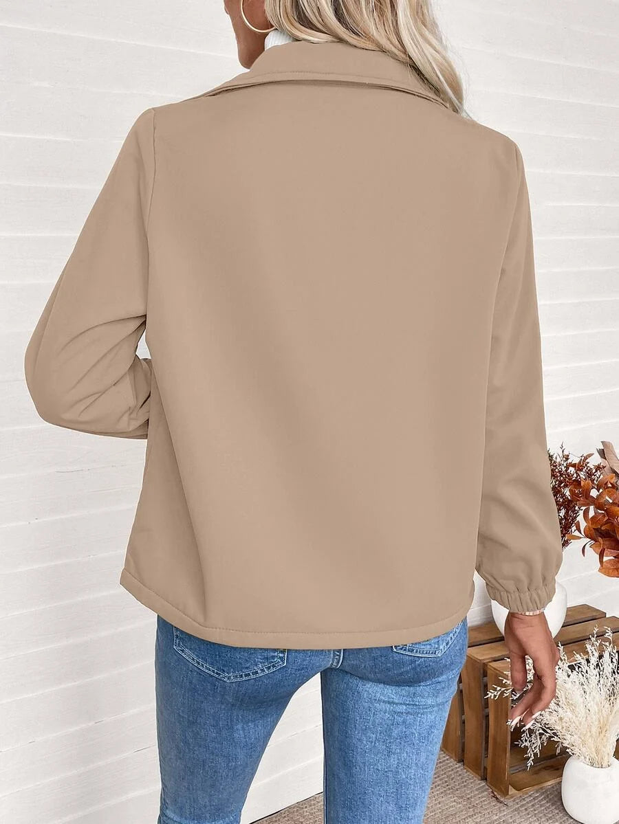 Britt | Elegant Fleece Lined Zip Up Jacket