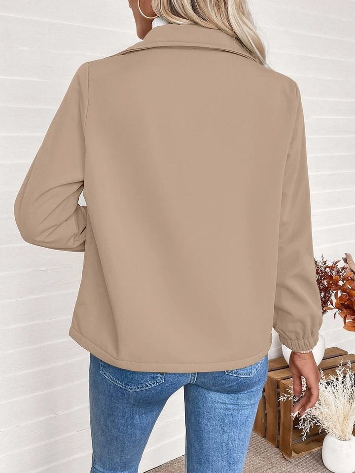 Britt | Elegant Fleece Lined Zip Up Jacket