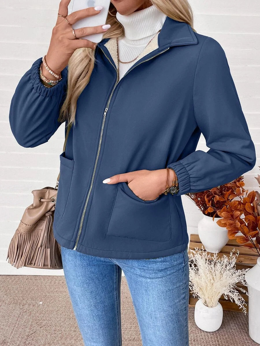 Britt fleece lined zip up jacket – image 2