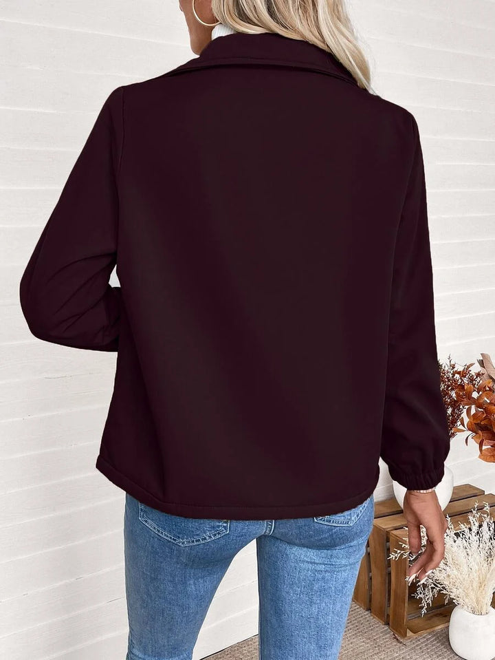 Britt | Elegant Fleece Lined Zip Up Jacket
