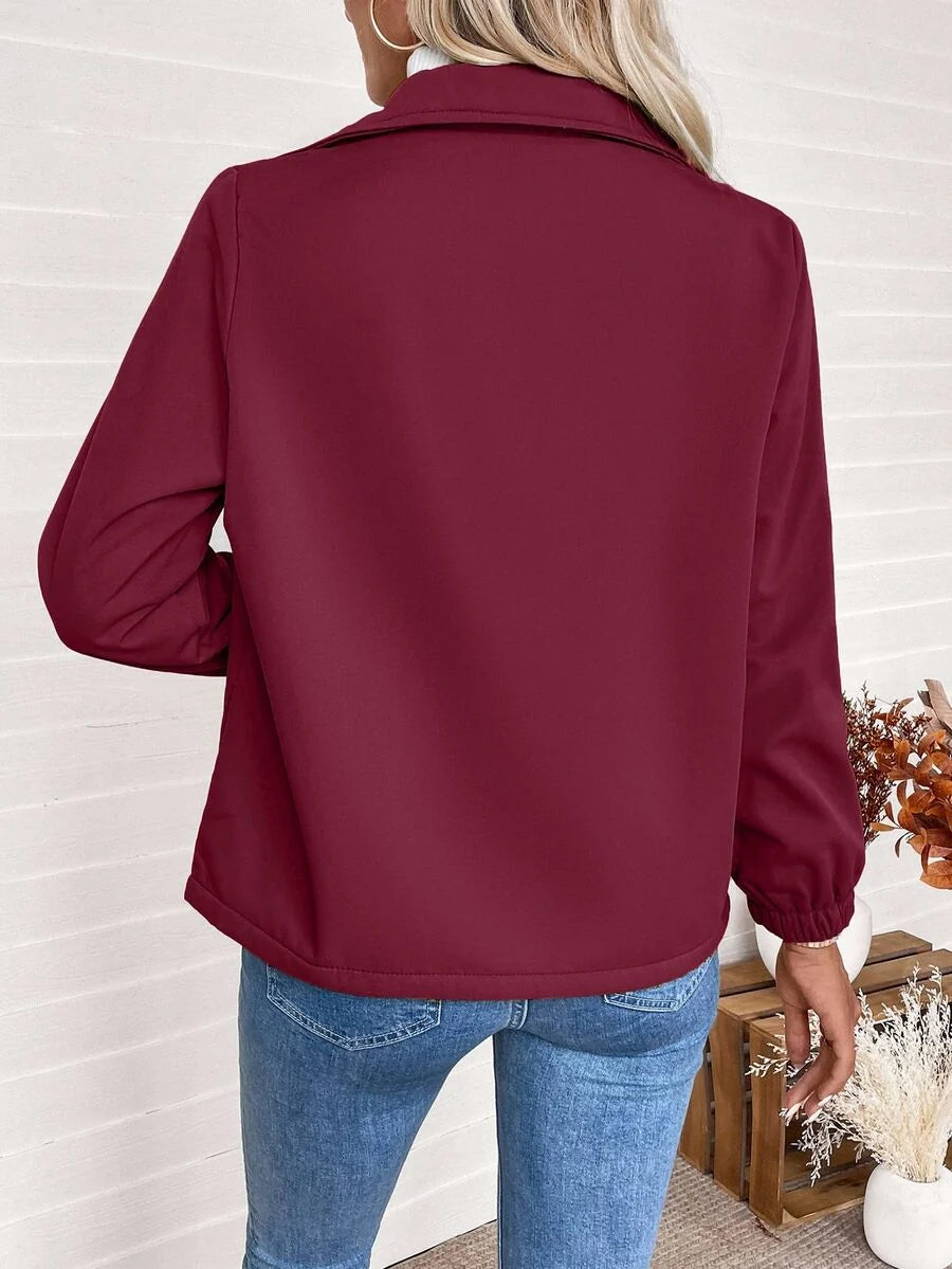 Britt | Elegant Fleece Lined Zip Up Jacket