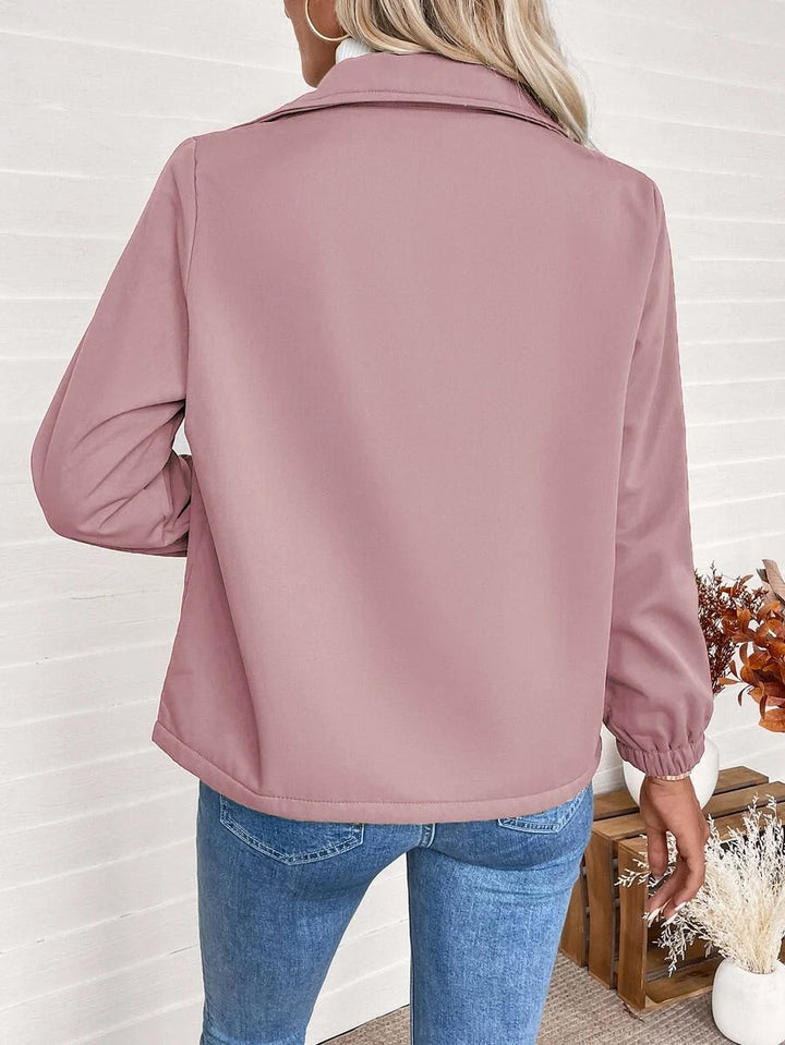 Britt | Elegant Fleece Lined Zip Up Jacket