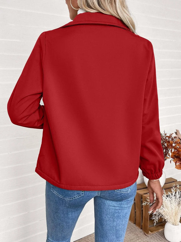 Britt | Elegant Fleece Lined Zip Up Jacket