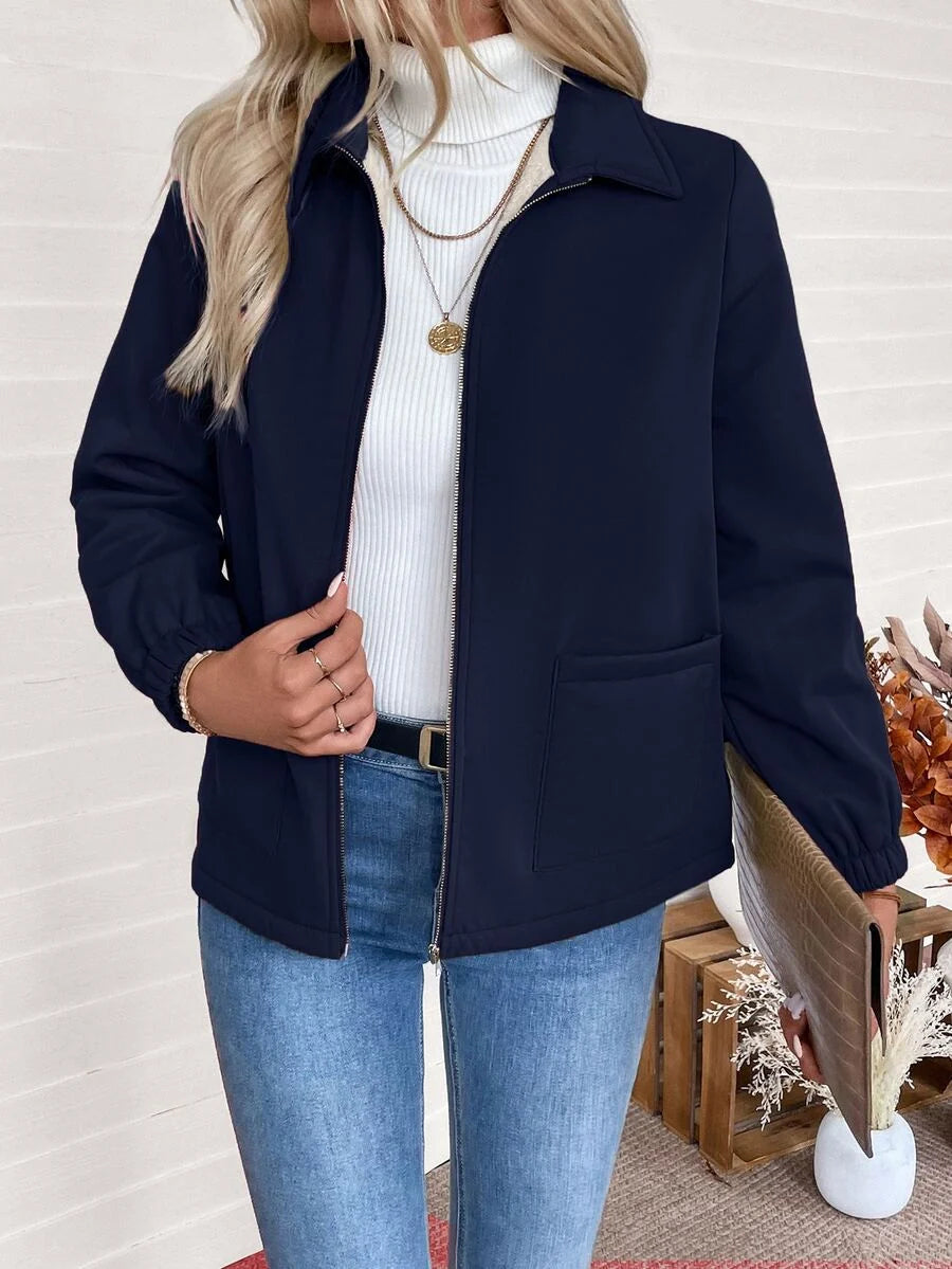 Britt fleece lined zip up jacket – image 4