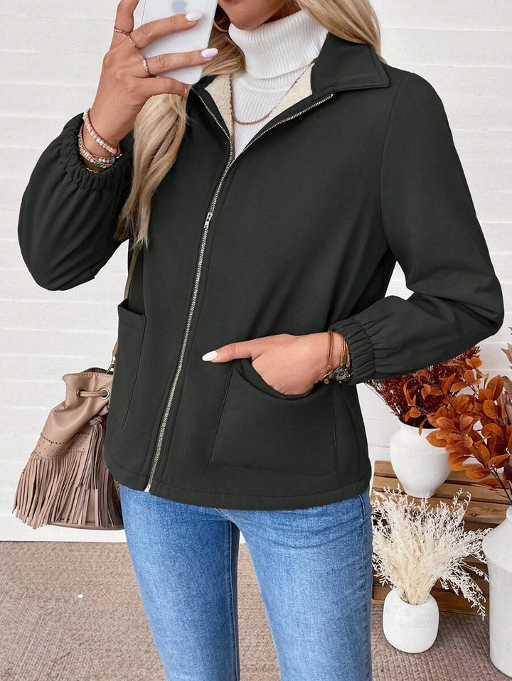 Britt fleece lined zip up jacket – image 8