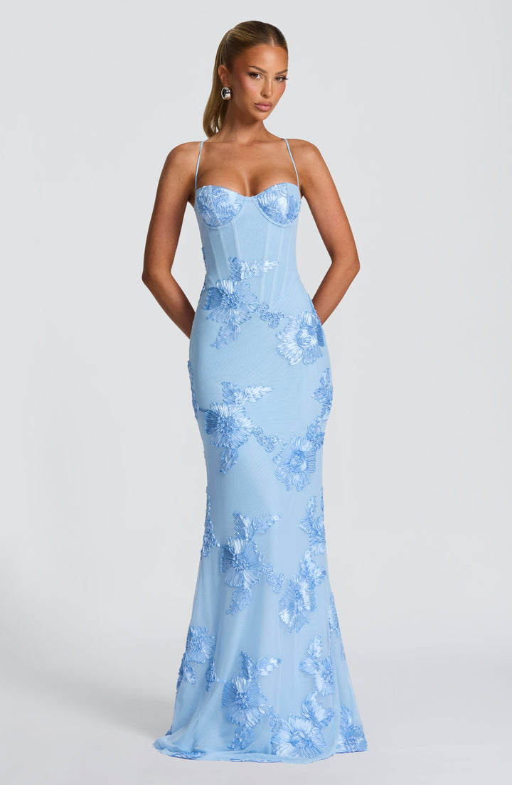 Florentine floral applique corset maxi gown – image 3