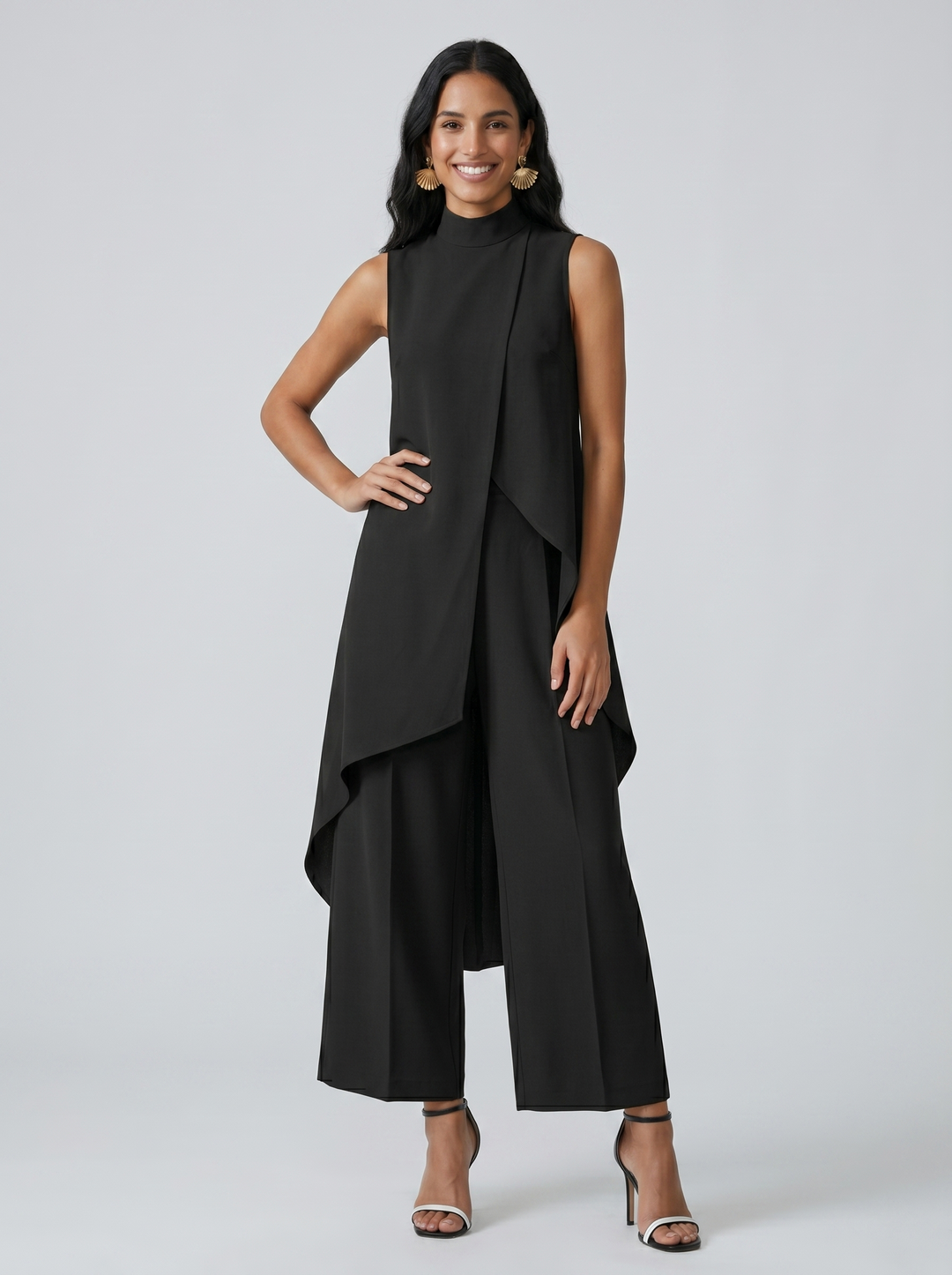 Sabine roll neck set, side view