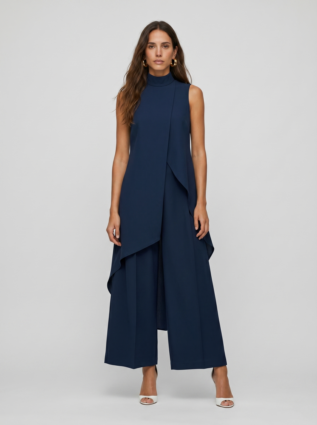 Sabine roll neck set in light blue