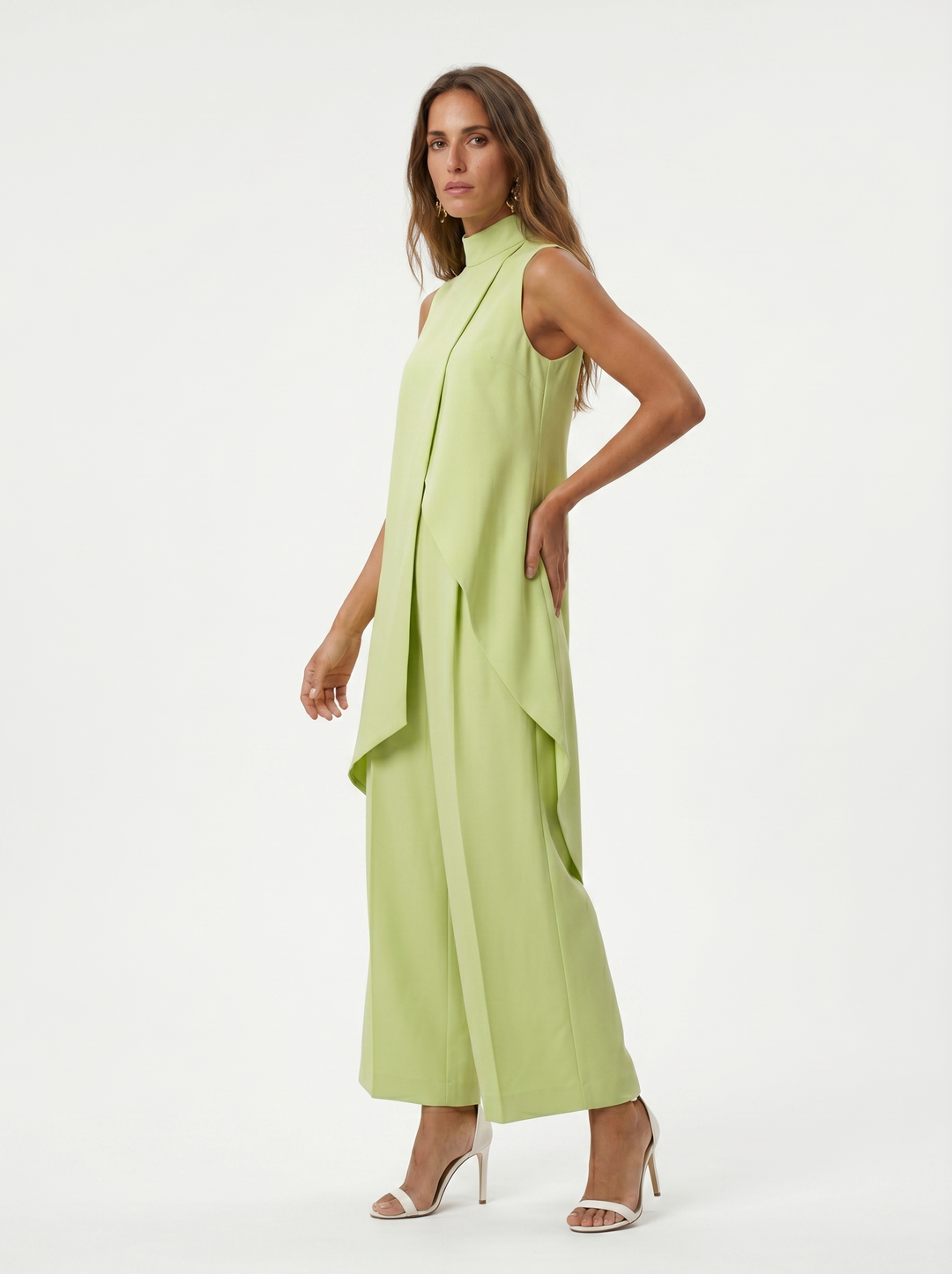 Sabine | Elegant Two Piece Sleeveless Roll Neck Set