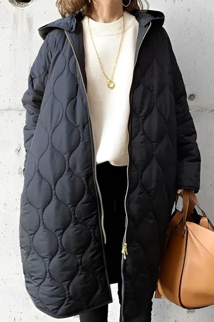 Noor padded parka in black