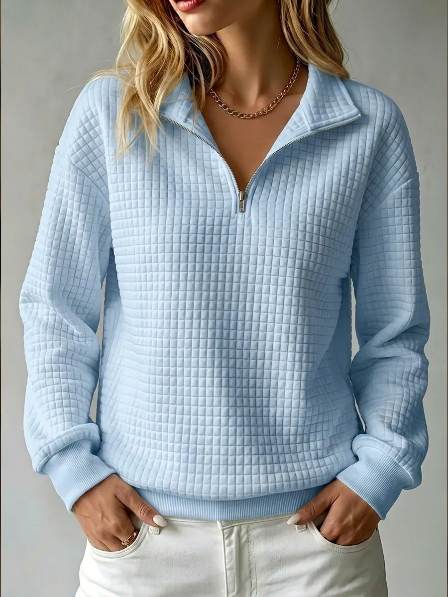 Etta half zip quilted sweatshirt – image 2