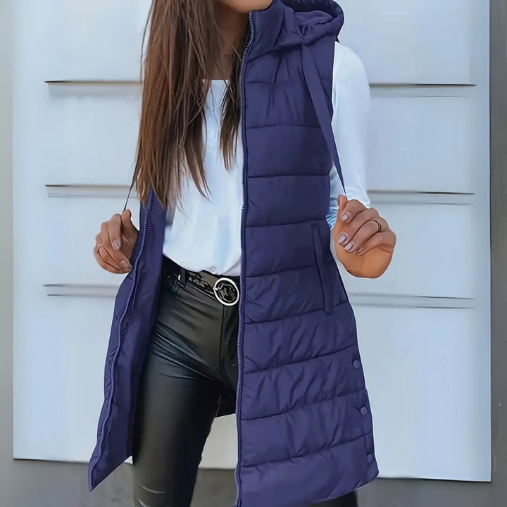 Paloma hooded longline puffer gilet – image 6