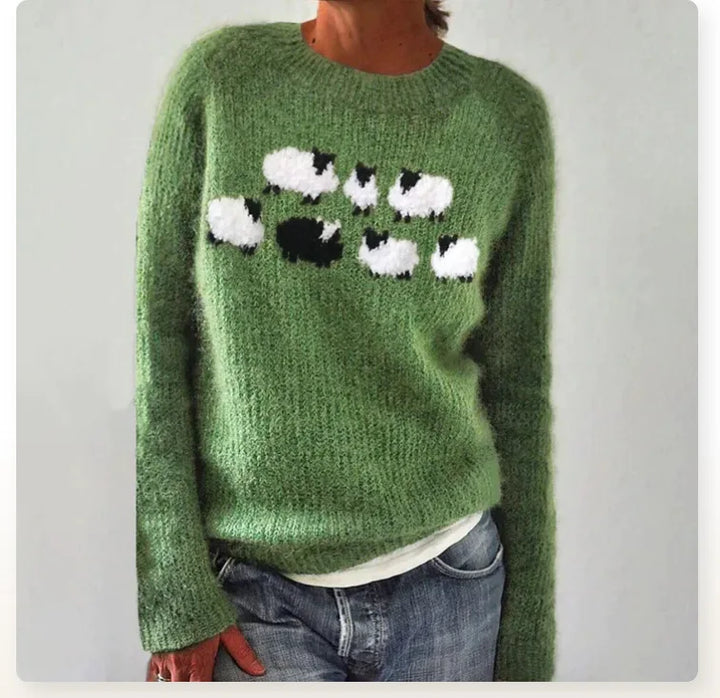 Nerys Elegant Ombre Fair Isle Crew Neck Jumper - image 6