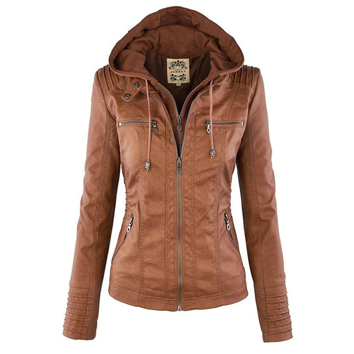 Anastasia fitted hooded jacket with zip pockets