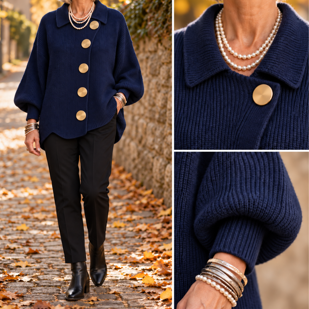 Alva knit vest with oversized collar – image 13