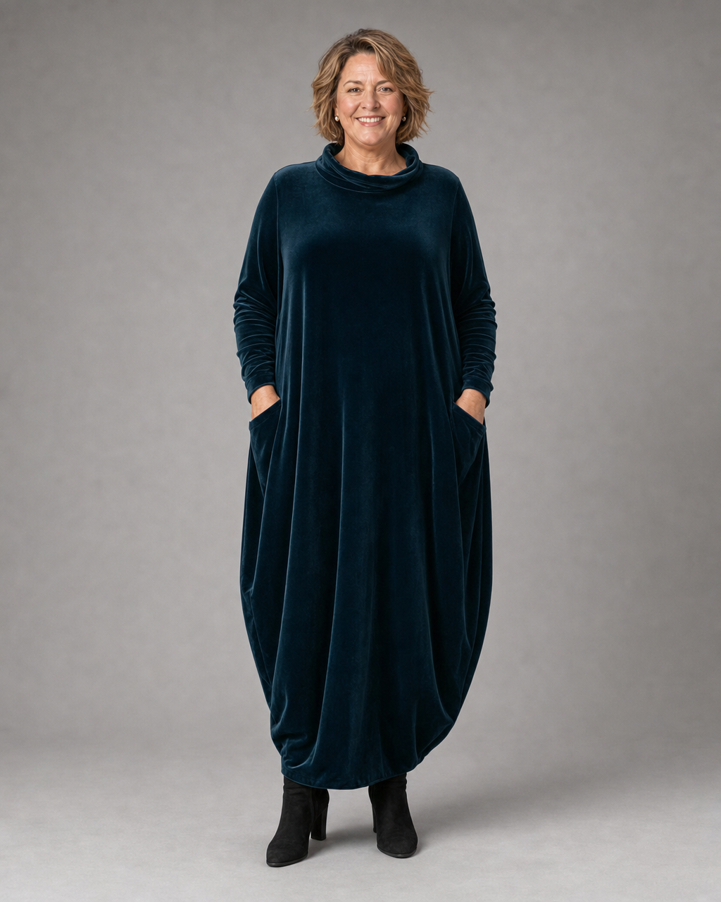 Ingrid draped velvet maxi dress – image 9