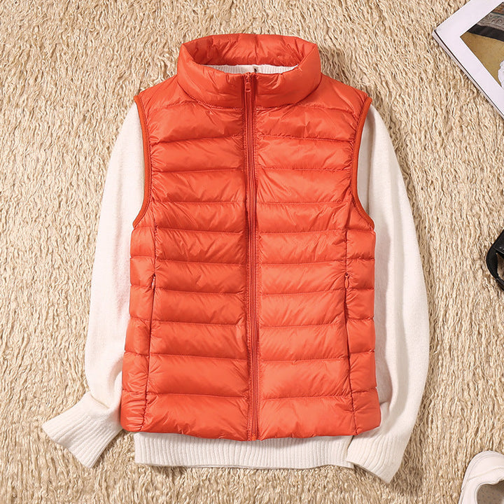 Loretta Elegant Quilted Stand Collar Gilet - image 11