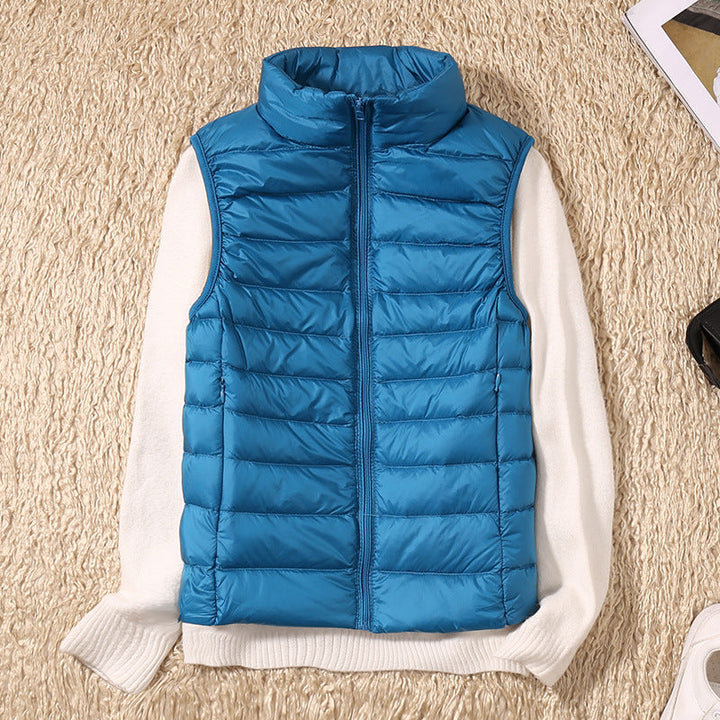 Loretta Elegant Quilted Stand Collar Gilet - image 12