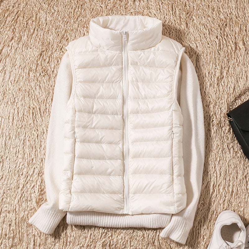 Loretta Elegant Quilted Stand Collar Gilet - image 13