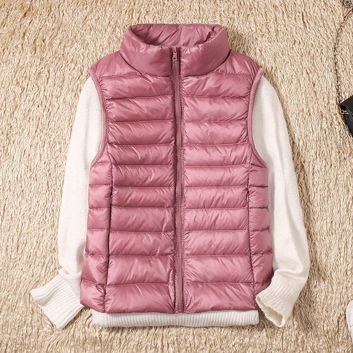 Loretta Elegant Quilted Stand Collar Gilet - image 4