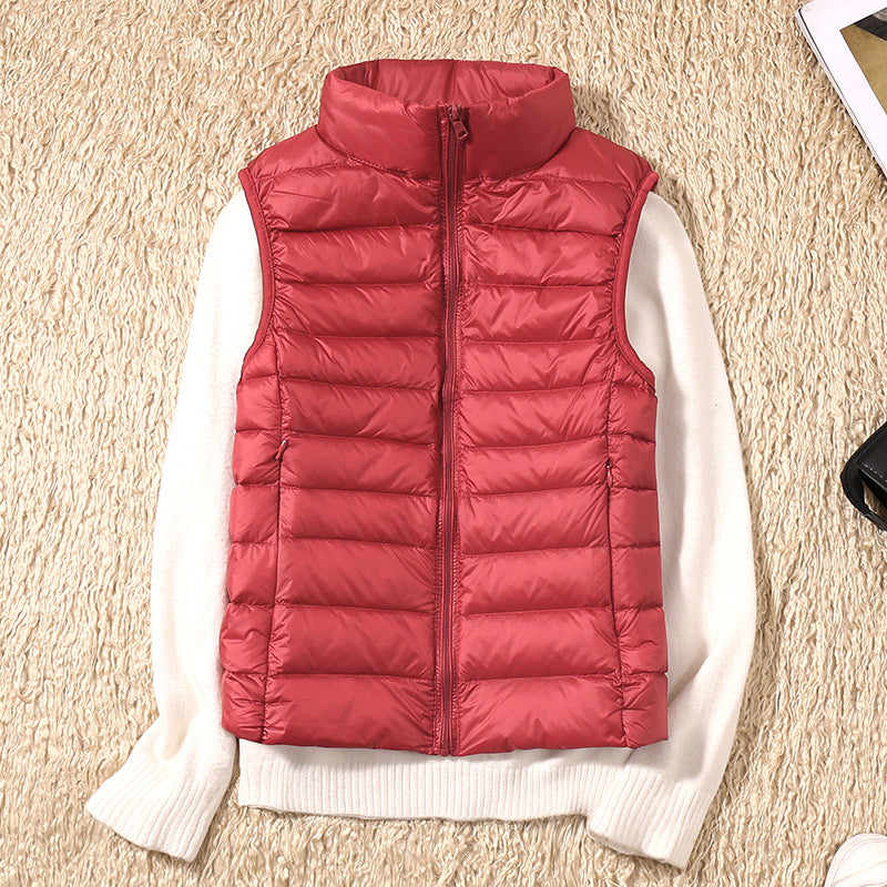 Loretta Elegant Quilted Stand Collar Gilet - image 5