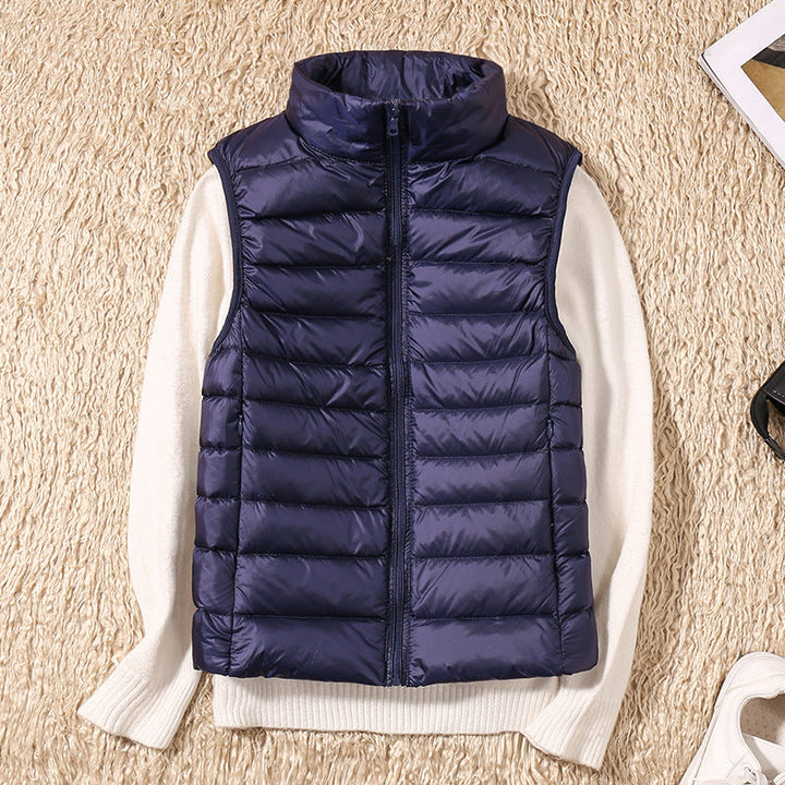 Loretta Elegant Quilted Stand Collar Gilet - image 6