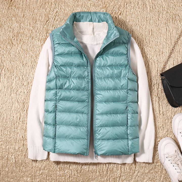 Loretta Elegant Quilted Stand Collar Gilet - image 8