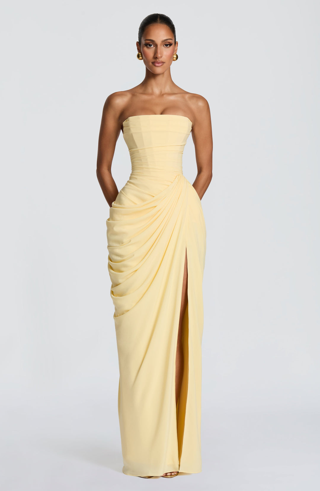 Ulla maxi dress, side split detail