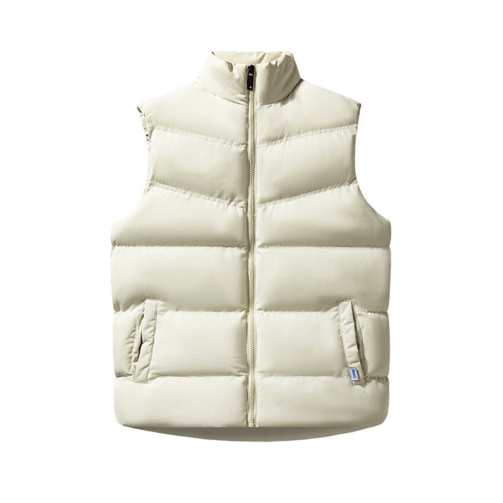 Kamila box quilted high collar puffer gilet – image 3