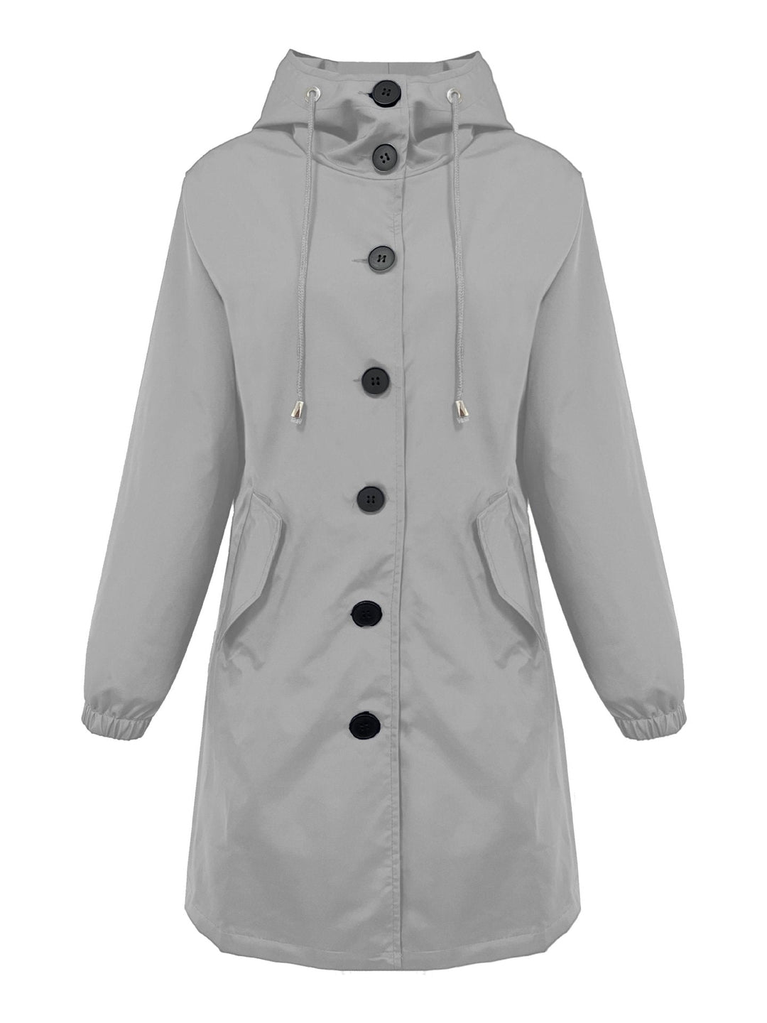 Keira Elegant Lightweight Hooded Rain Parka - image 8