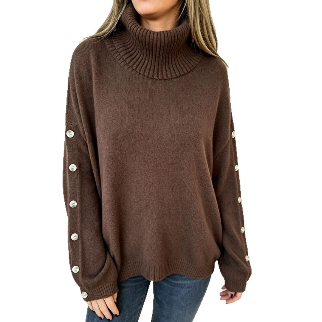 Mara roll neck jumper in khaki