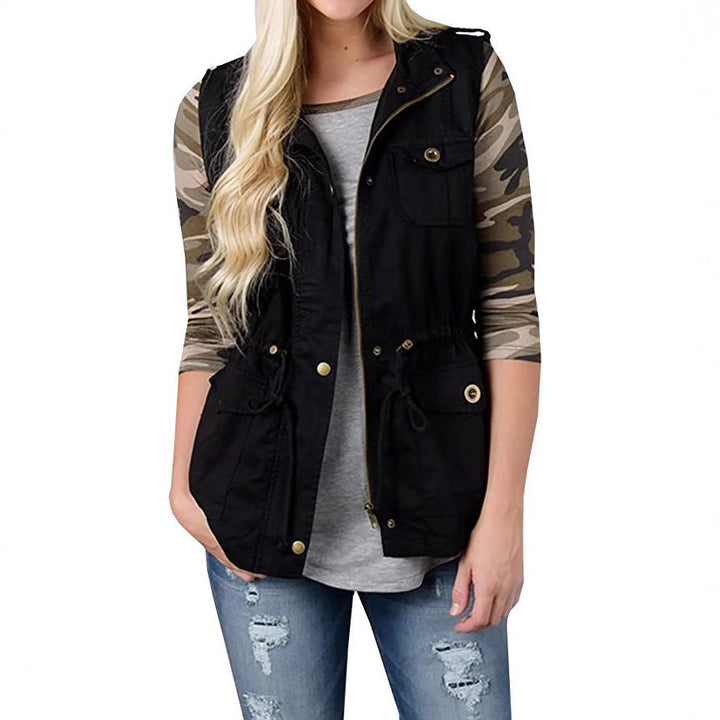 Isolde Elegant Hooded Utility Gilet with Pockets - image 2