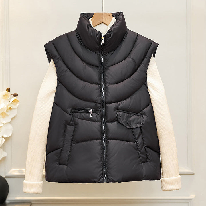 Junia quilted gilet in black