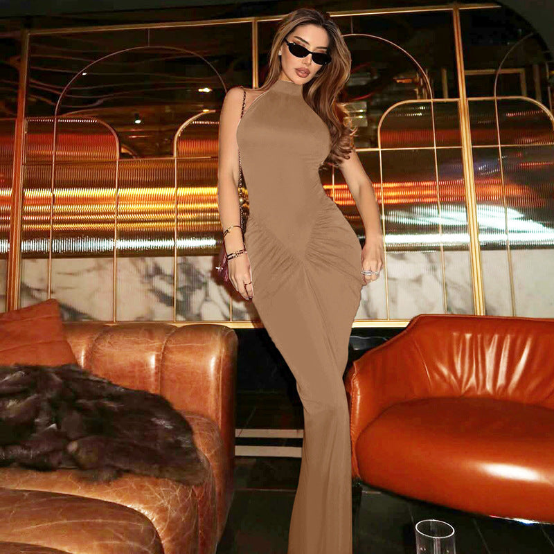 Melisande draped bodycon maxi dress – image 7