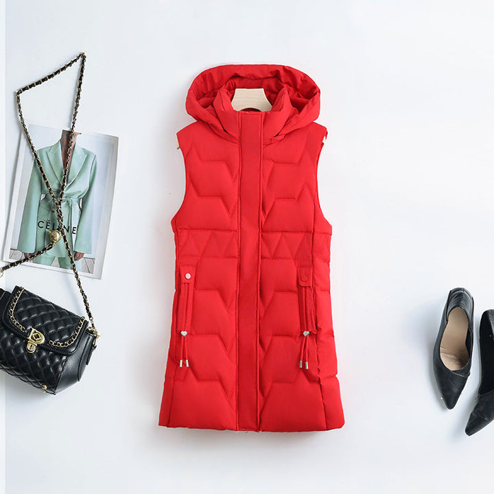 Cecily longline gilet in off white