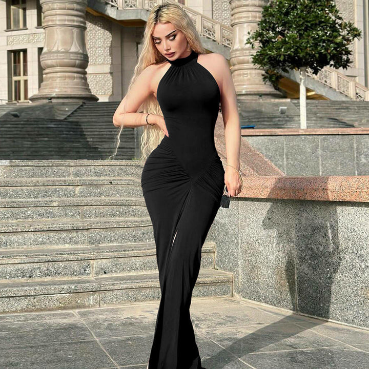 Melisande draped bodycon maxi dress – image 8