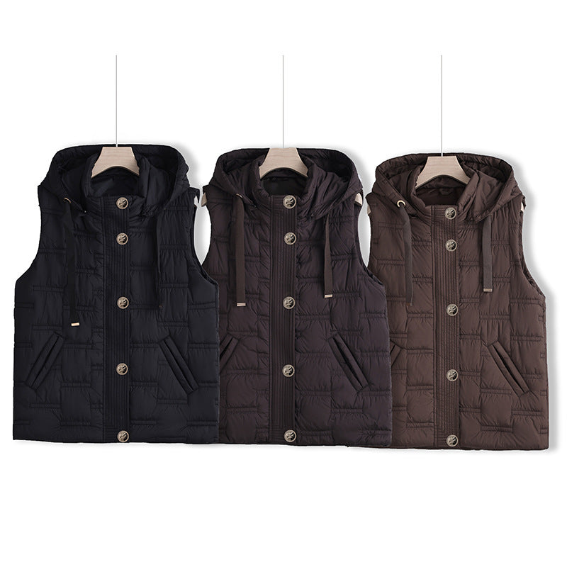 Halle quilted gilet in black