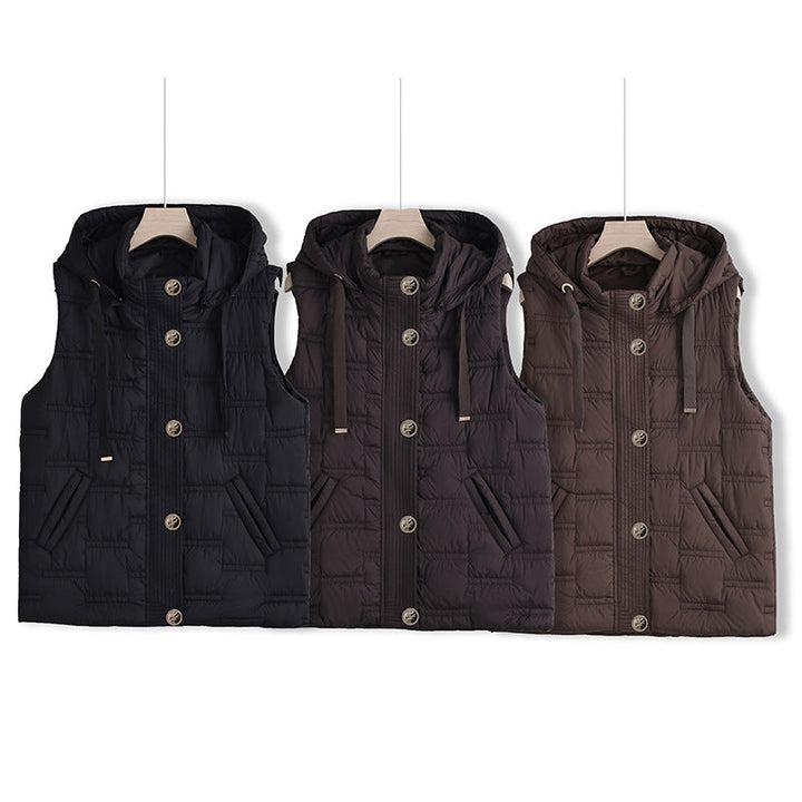 Halle quilted gilet in black