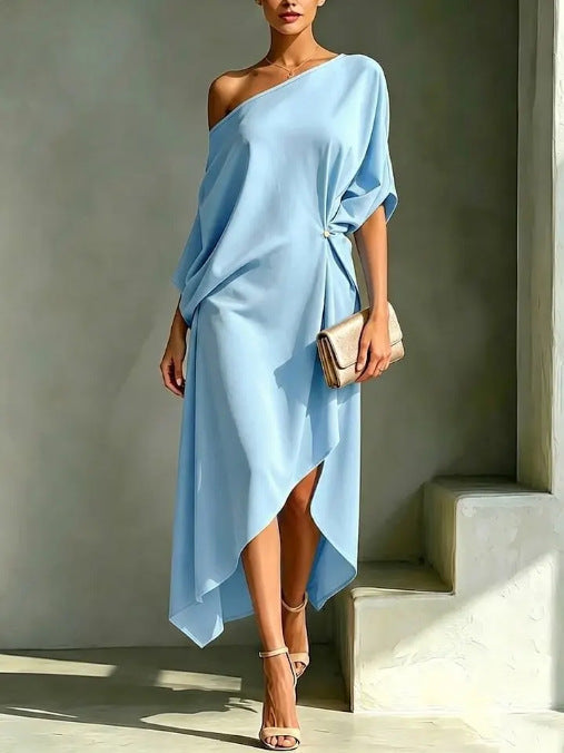 Vesna one shoulder maxi dress in yellow