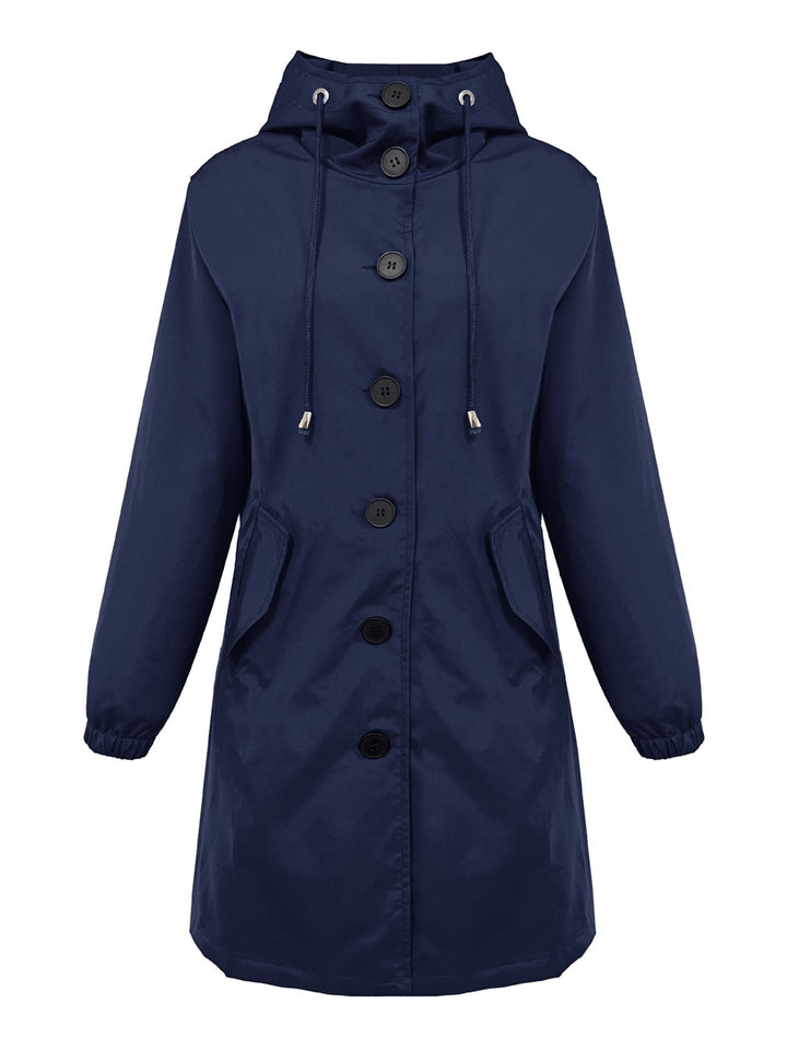 Keira Elegant Lightweight Hooded Rain Parka - image 10