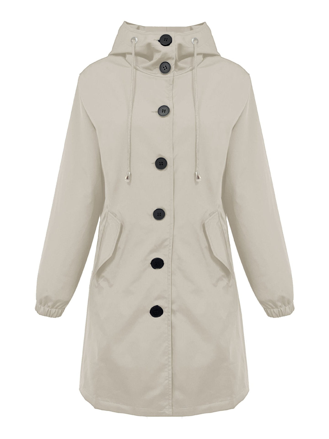 Keira Elegant Lightweight Hooded Rain Parka - image 11