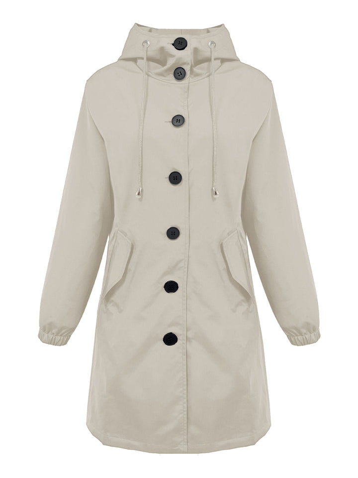 Keira Elegant Lightweight Hooded Rain Parka - image 11