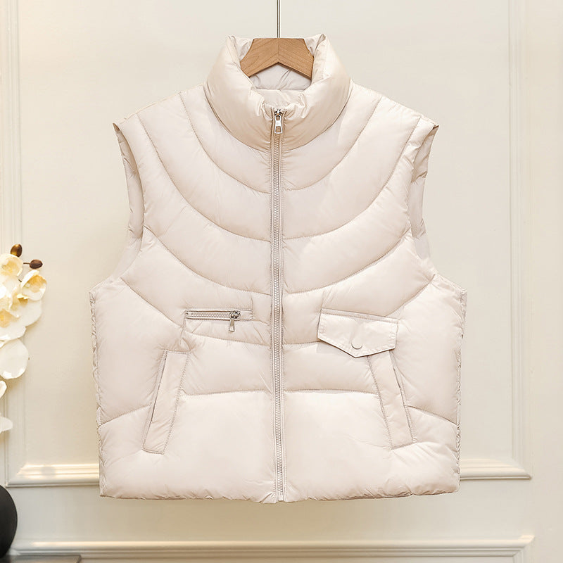 Junia quilted gilet in brown
