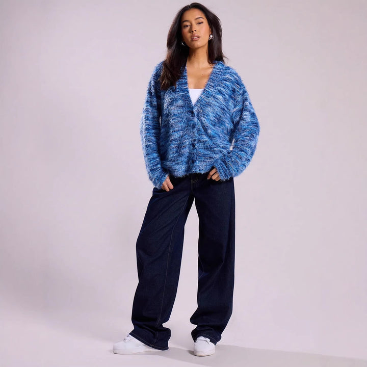 Hyacinth oversized knit jumper in blue