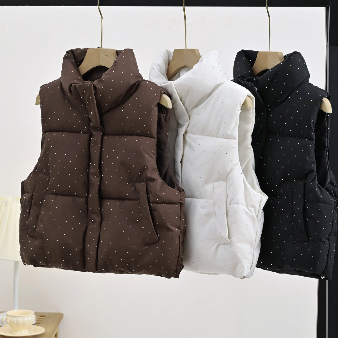 Ariadne stand collar padded gilet – image 2