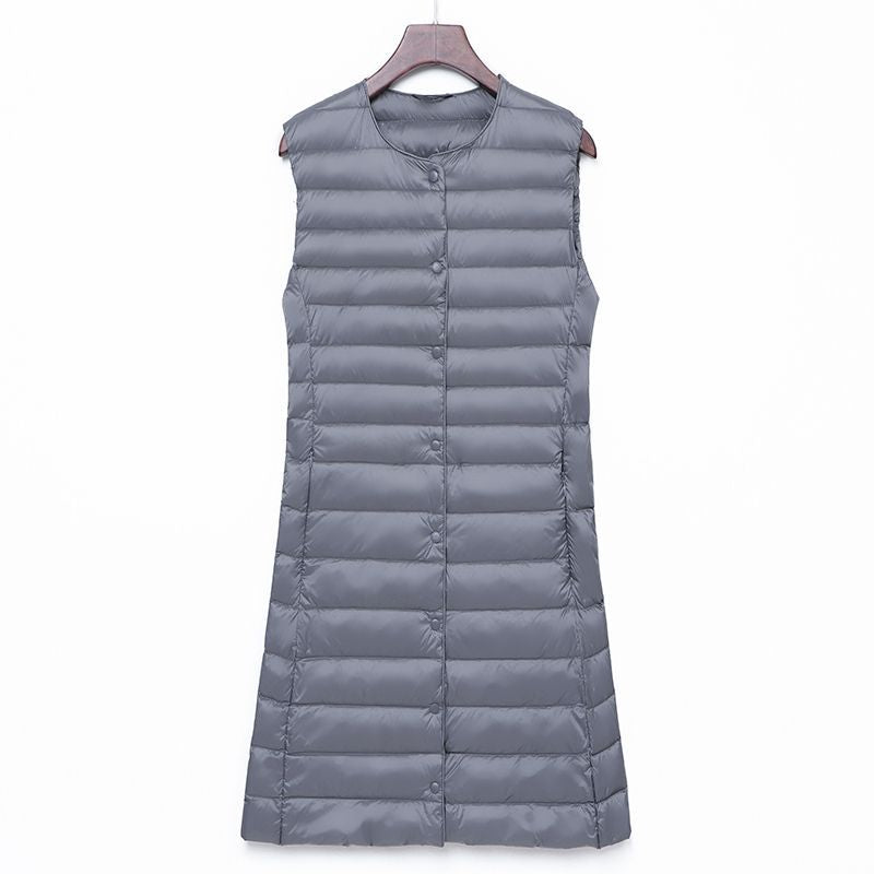 Calandra long quilted a line gilet – image 12